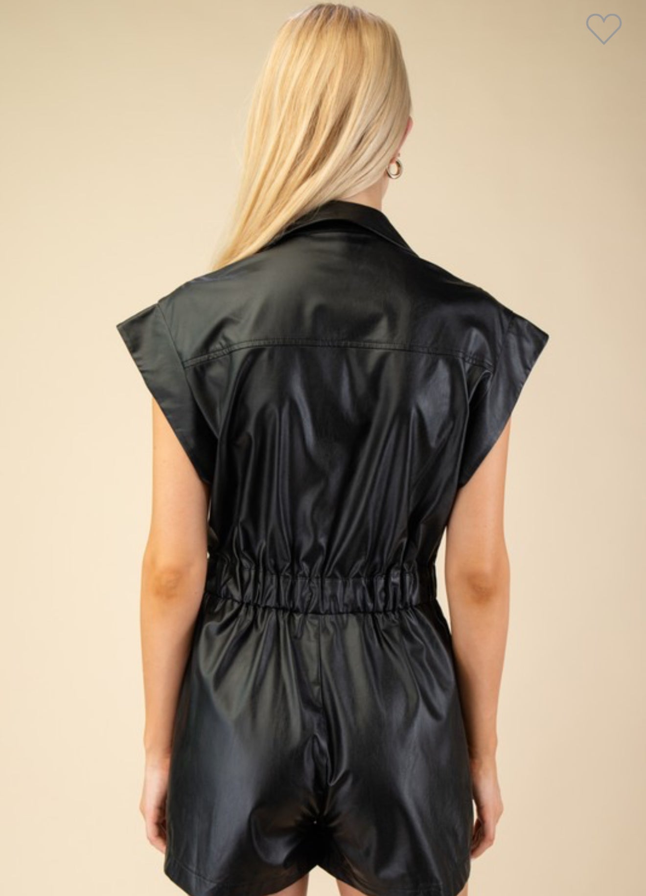 Black Leather Romper