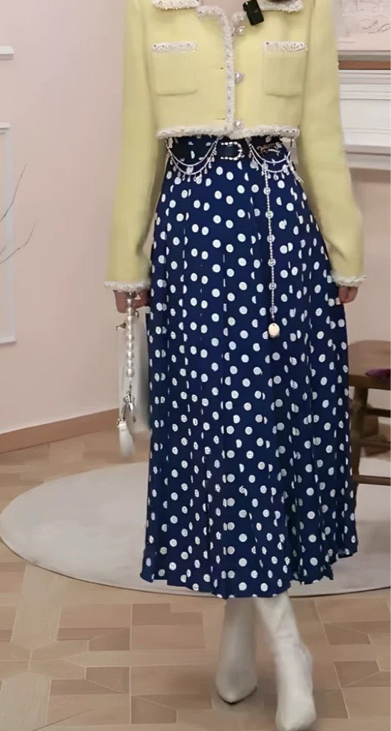 Polka Dots Maxi Skirt