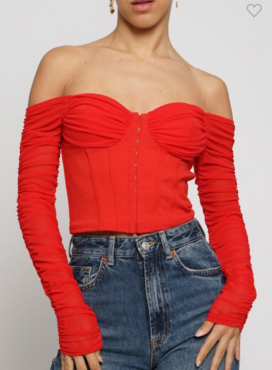 Red OffShoulder Top