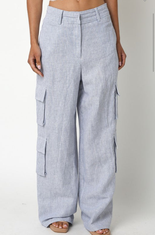 Chambray Linen Pants