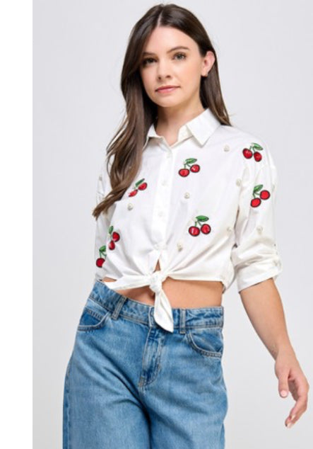 Pearl and Cherry Patch Blouse