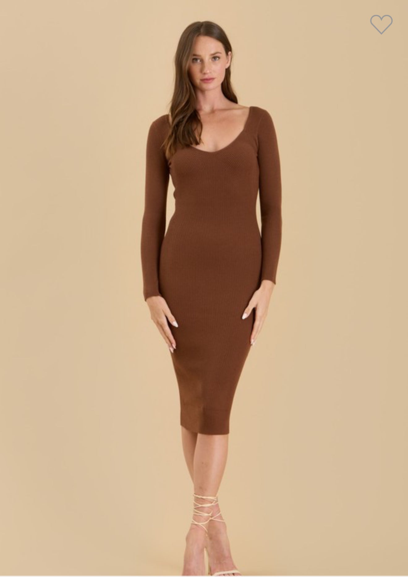 Brown sweater Midi Dress