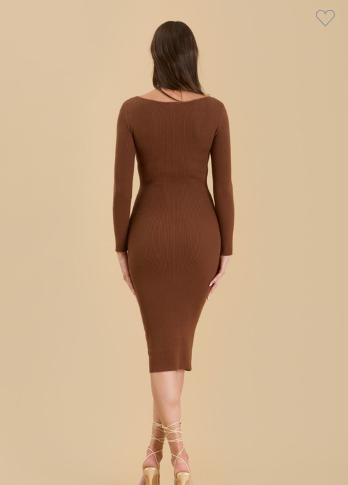 Brown sweater Midi Dress