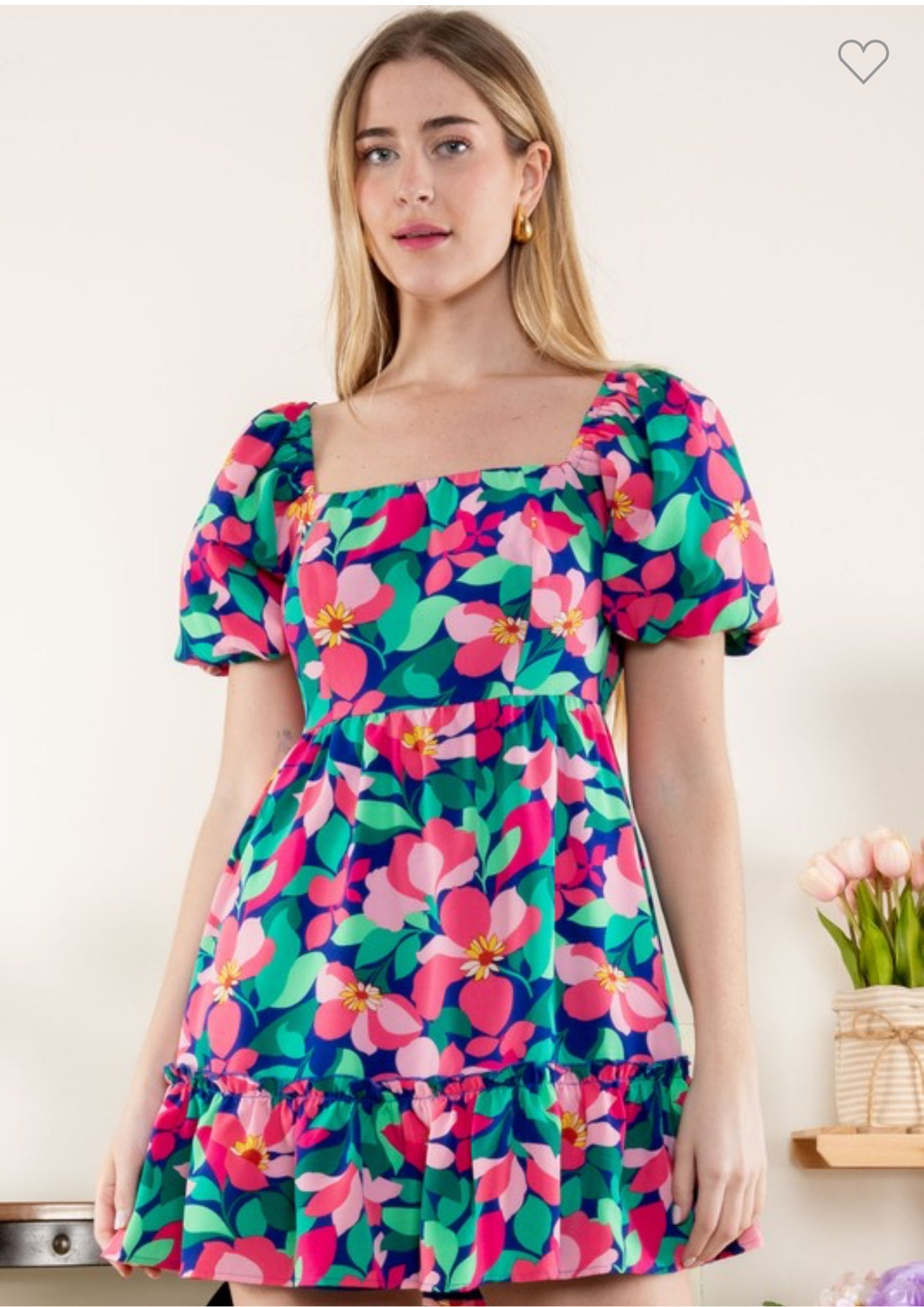 Colored Flowers Baby doll dress