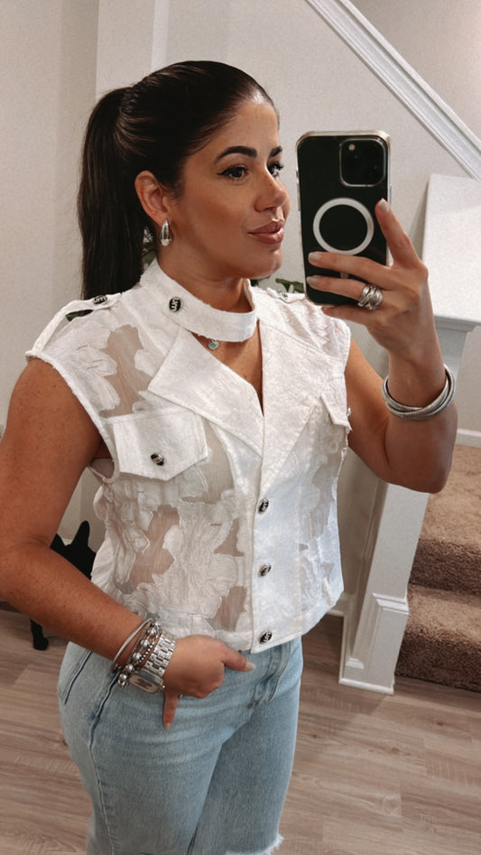 White embroidered Blouse